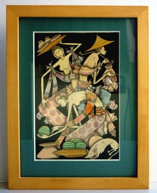 ingelijste prent uit Bali, Ubud, Ophalen of Verzenden