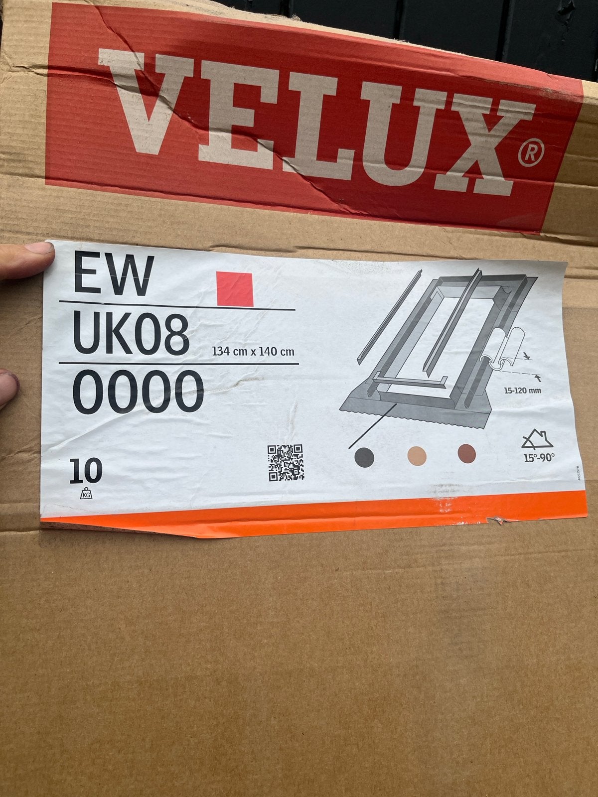 Nieuw Renovatiegootstuk Velux Dakraam EW UK08 0000 134x140cm, Ophalen, Minder dan 80 cm, 120 tot 160 cm, Nieuw