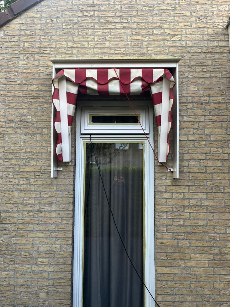 Markies 111 cm hoog, 118 breed, Tuin en Terras, Zonneschermen, Minder dan 150 cm, Ophalen of Verzenden, Gebruikt, Markies
