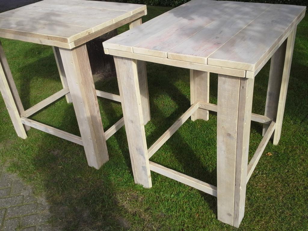 Steigerhouten sta tafel hoge eettafel hangtafel, Ophalen of Verzenden