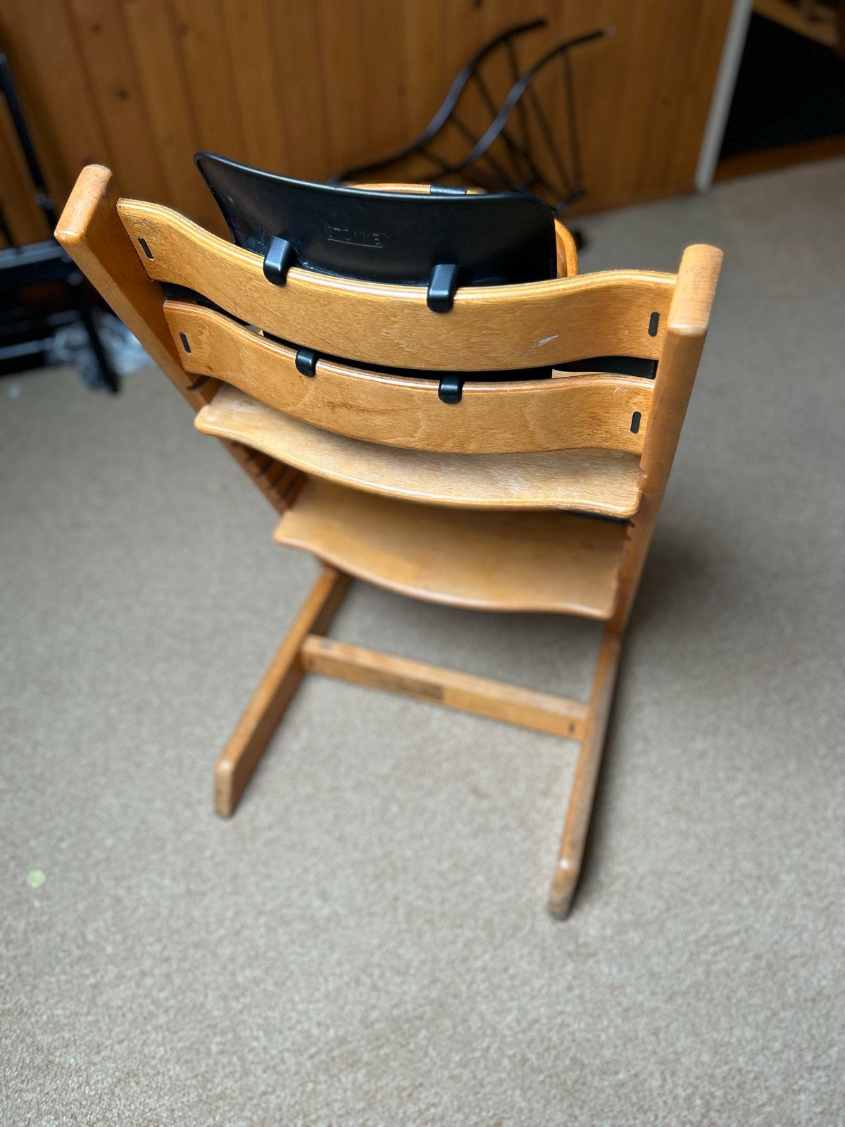 Tripp Trapp Stokke stoel met rugsteun en beugel, Ophalen, Gebruikt, Meegroeistoel, Aanschuifbaar