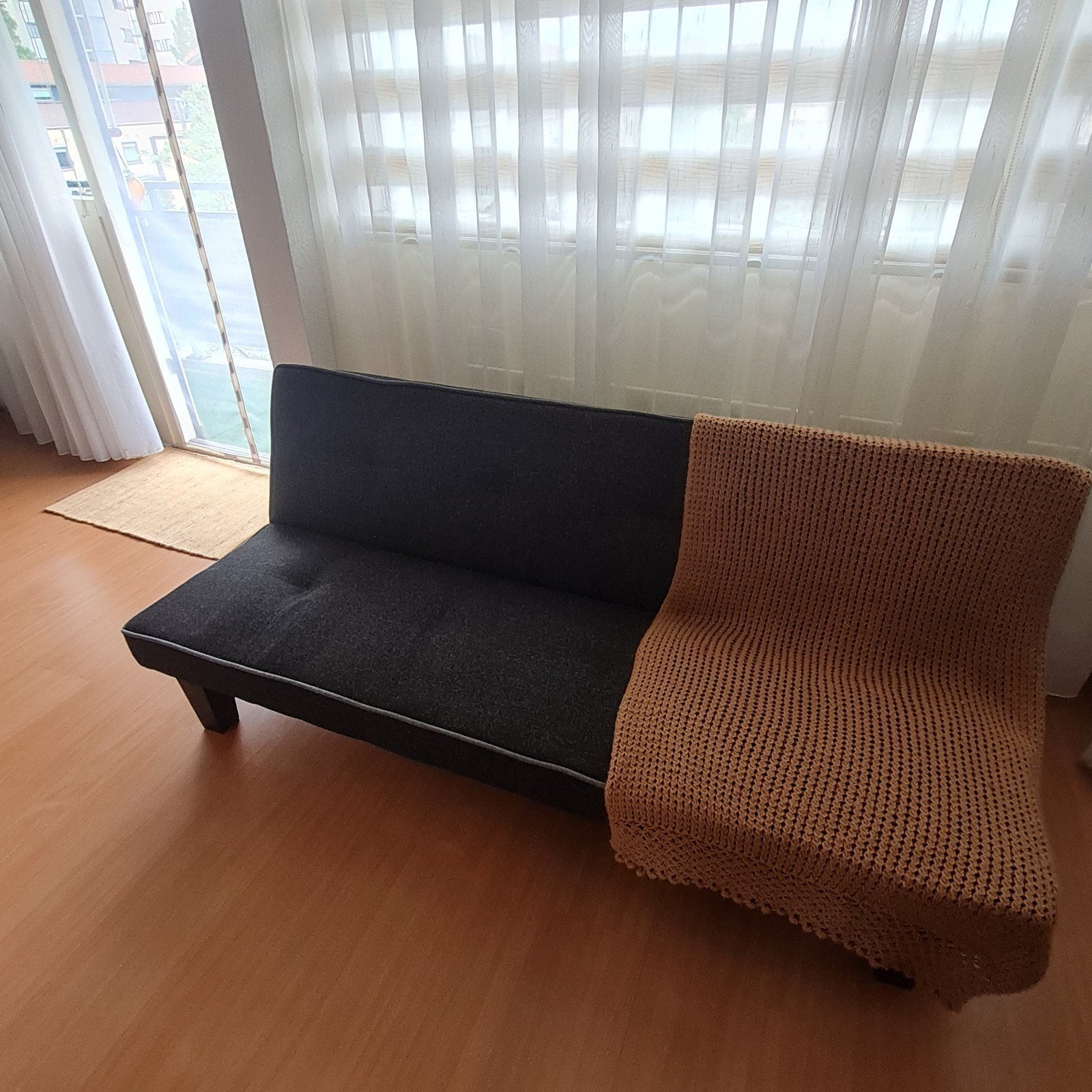 Slaapbank / Bedbank 180x95 cm - Poten afneembaar, Ophalen, Gebruikt, 90 cm, Eenpersoons