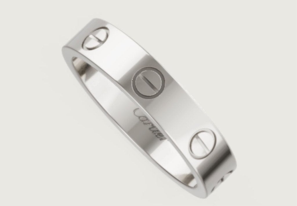 Gezocht:Cartier heren wit/goud love ring 5mm 12.5inch/21.8mm, 20 of groter, Verzenden, Heer, Zo goed als nieuw