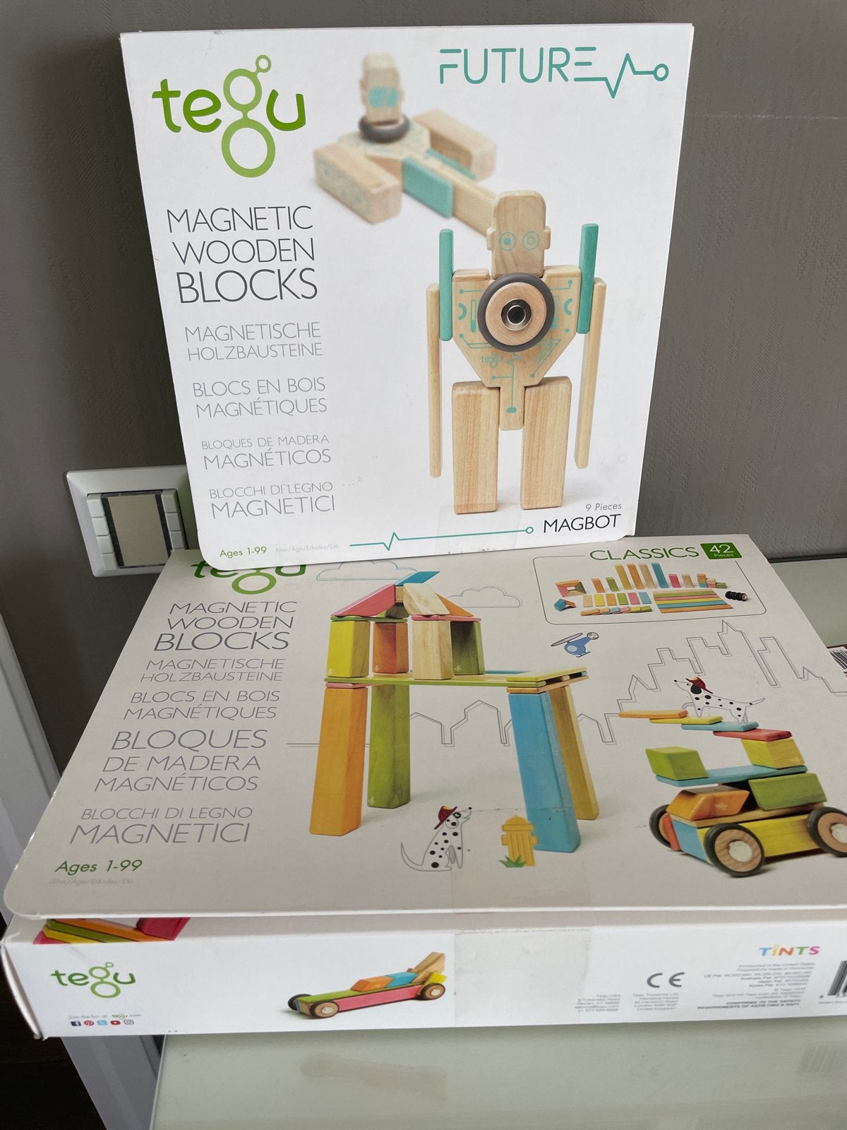 Tegu Magnetische Houten Blokken - Future & Classics Sets, Kinderen en Baby's, Speelgoed | Bouwstenen, Ophalen, Zo goed als nieuw