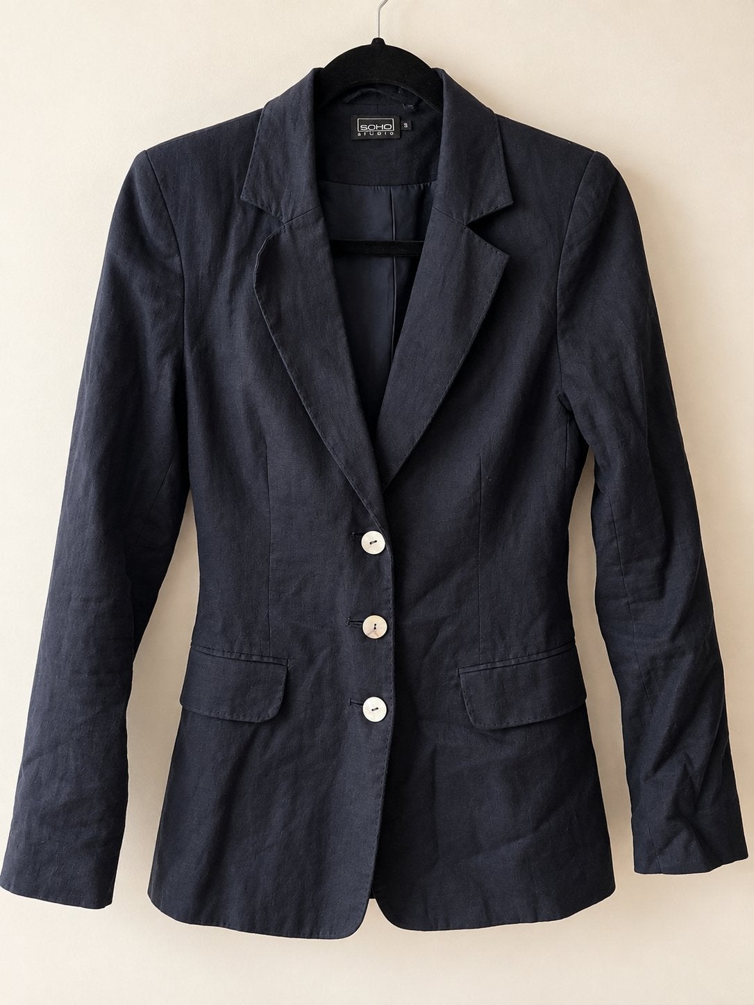 Donkerblauw Jasje van SOHO STUDIO, Blauw, Ophalen of Verzenden, Zo goed als nieuw, Jasje