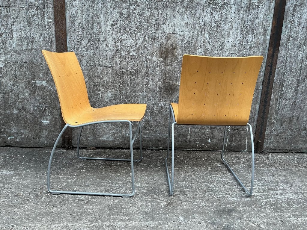 Kembo Cyclus stoelen - Hout / Staal, Gebruikt, Twee, Bruin, Ophalen of Verzenden