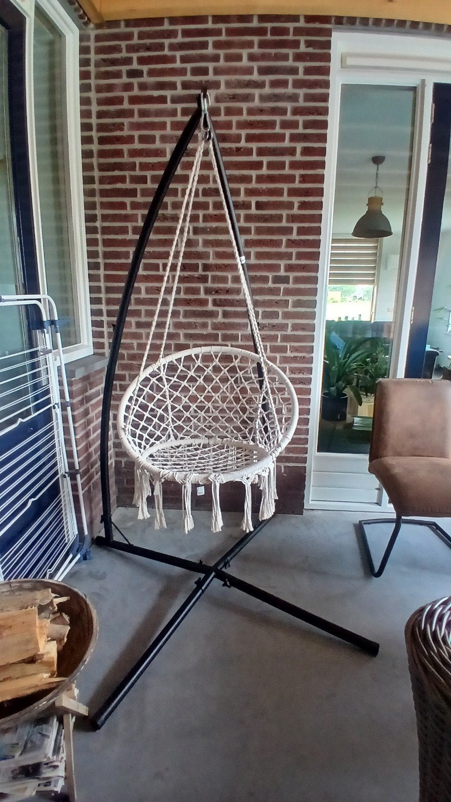 hangstoel met standaart, Tuin en Terras, Hangmatten, Ophalen, Gebruikt, Met standaard, Eenpersoons
