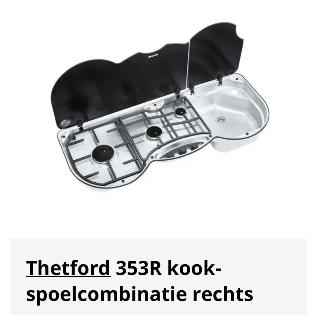 Thetford 353R kook-spoelcombinatie rechts, Ophalen, Gebruikt