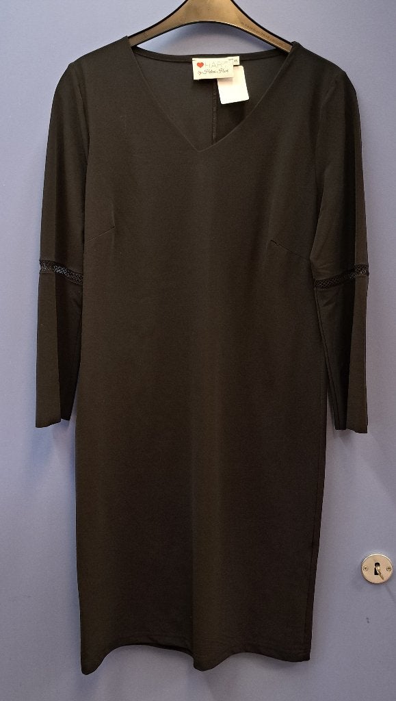 Helena Hart zwarte travelstof jurk met mouw detail XS 43137, ., Zwart, Zo goed als nieuw, Maat 34 (XS) of kleiner