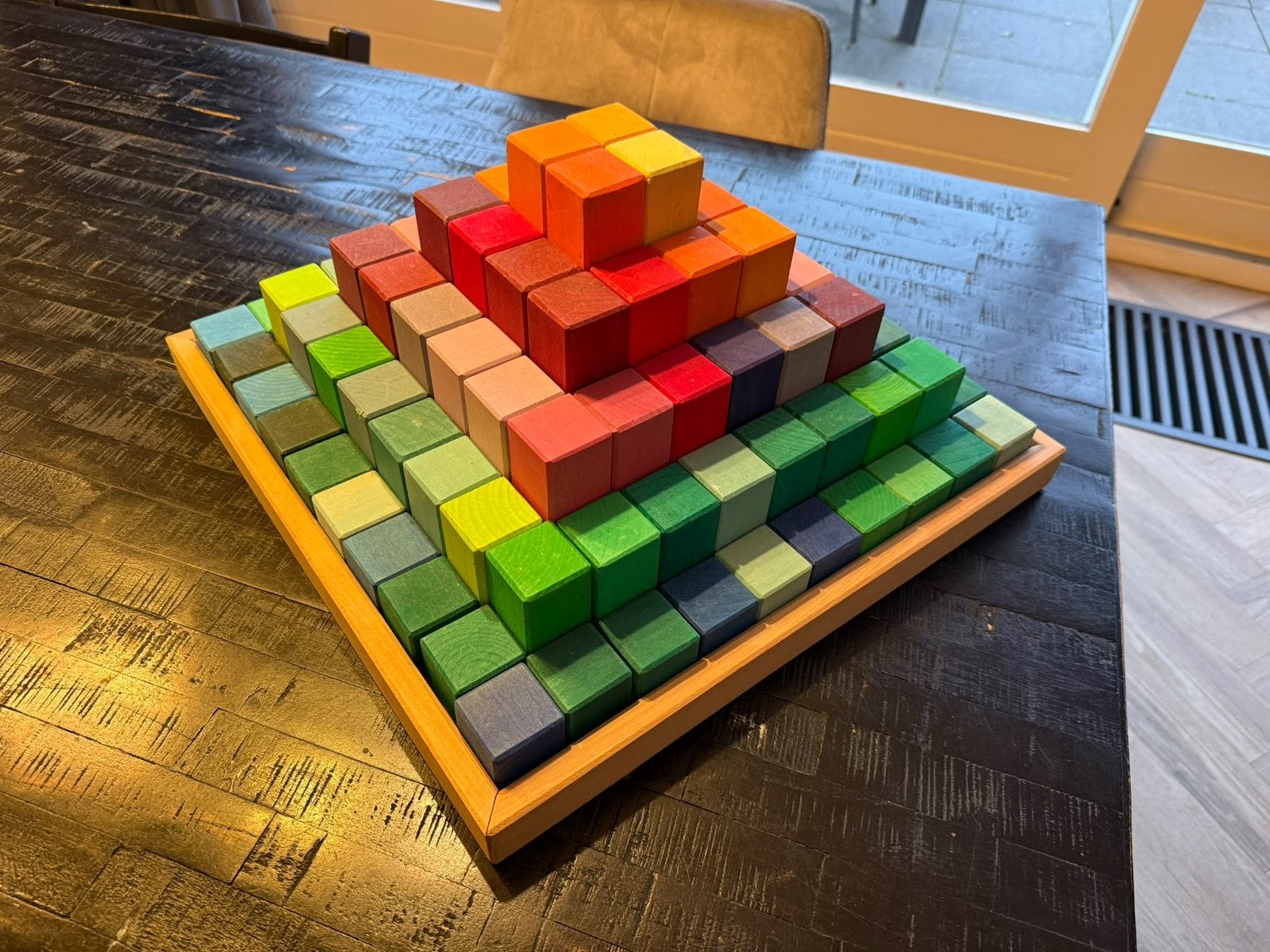 Grimm’s blokken piramide - 100 stuks groot, Ophalen, Zo goed als nieuw, Overige typen