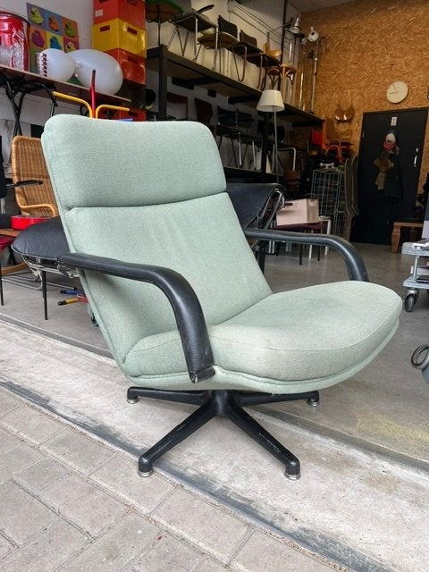 Artifort F141 fauteuil Geoffrey Harcourt vintage armstoel, Huis en Inrichting, Fauteuils, Ophalen, Gebruikt, ., Leer