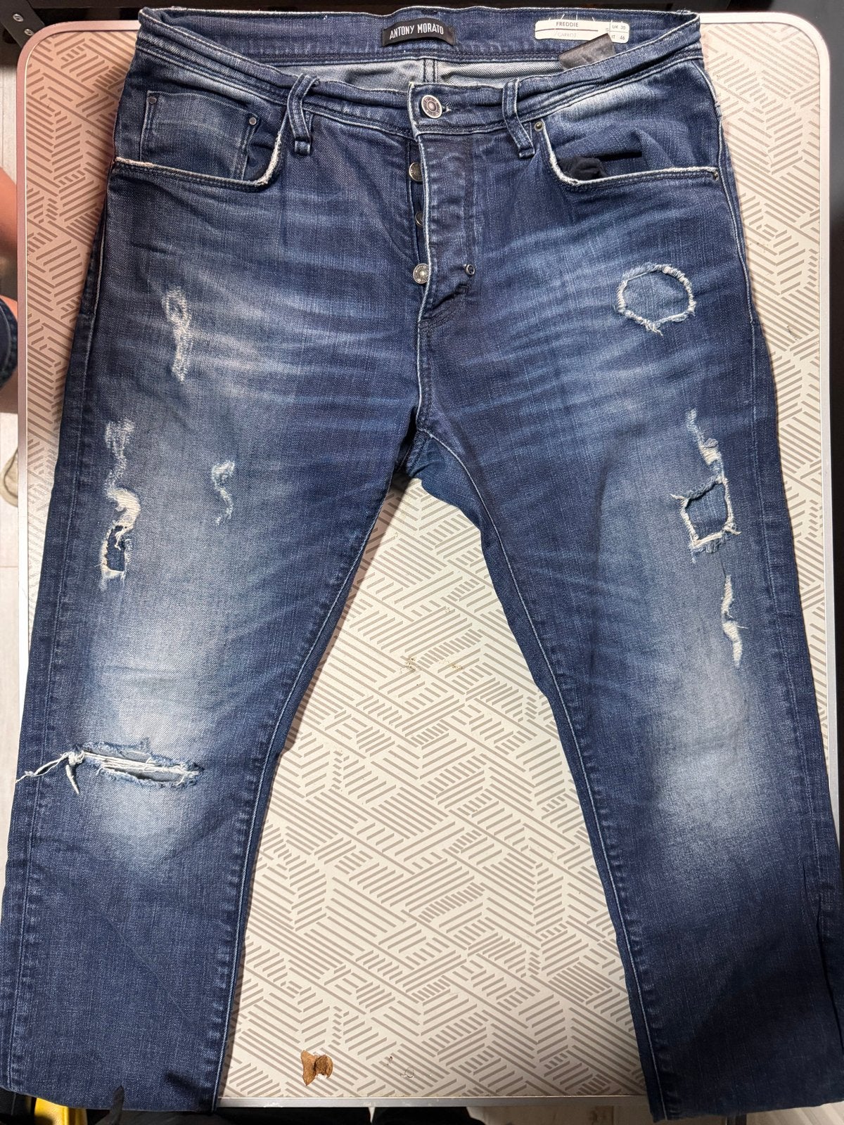 Antony Morato Heren Jeans - Blauw, Gedragen, Maat W30, Ophalen of Verzenden, Gedragen, Blauw, W32 (confectie 46) of kleiner