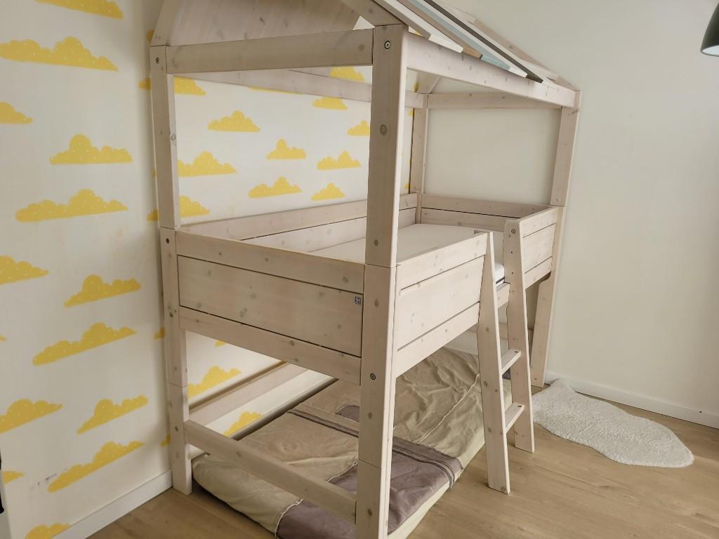 Lifetime kinderbed met veel opties o.a. glijbaan, Ophalen, 85 tot 100 cm, Gebruikt, Lattenbodem