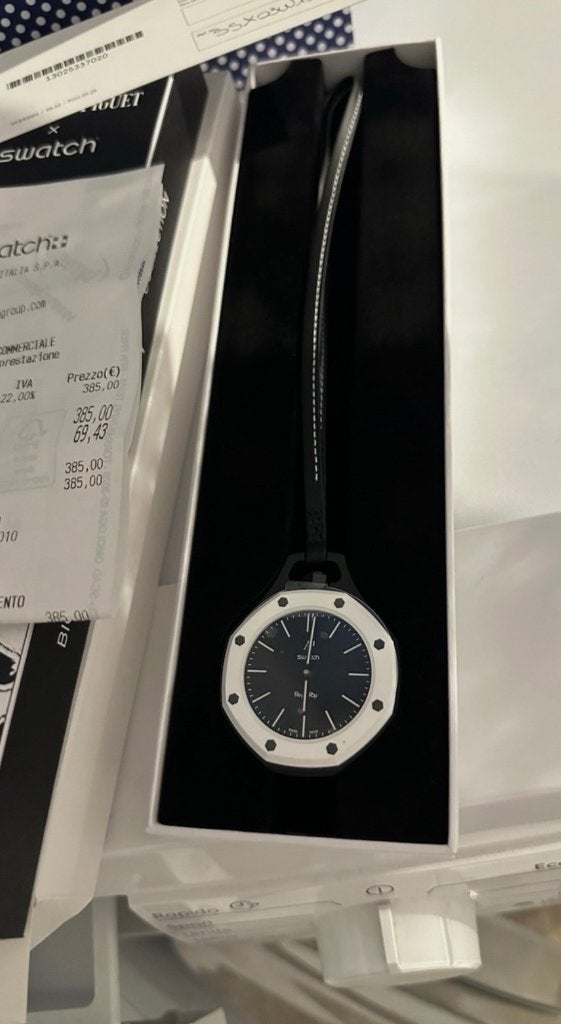 Swatch x AP Royal Pop Ocho Negro, Swatch, Nieuw, Ophalen of Verzenden, Kunststof