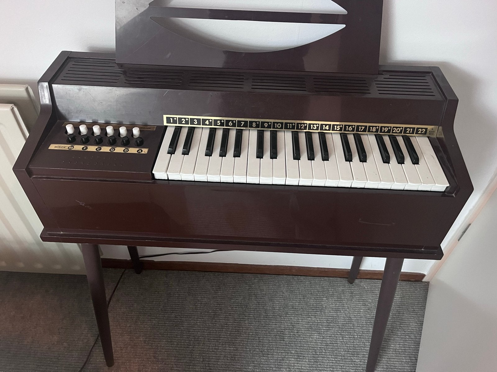 Vintage Elektrisch Akkoordenorgel - Bruin, Ophalen, Gebruikt, 1 klavier, Orgel