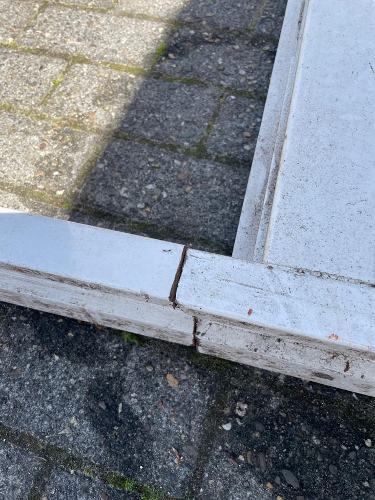Hardhouten kozijn voor openslaande deur - 250x200 cm, Ophalen, Gebruikt, 120 cm of meer, Buitendeur