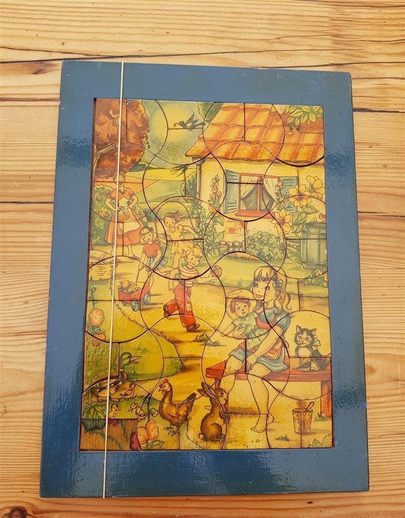 D190 Oude houten puzzels, niet gemerkt, Ophalen of Verzenden, 500 t/m 1500 stukjes, Gebruikt