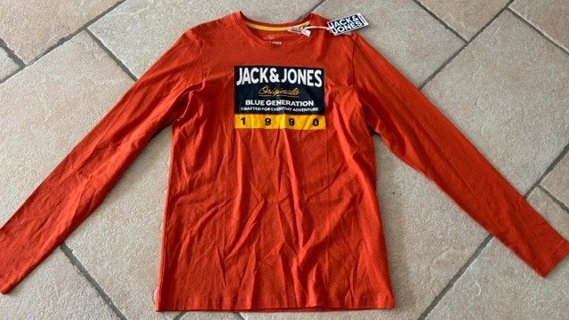 Jack & jones longsleeve shirt maat 176 oranje nieuw, Ophalen of Verzenden, Nieuw, Jongen of Meisje, Shirt of Longsleeve