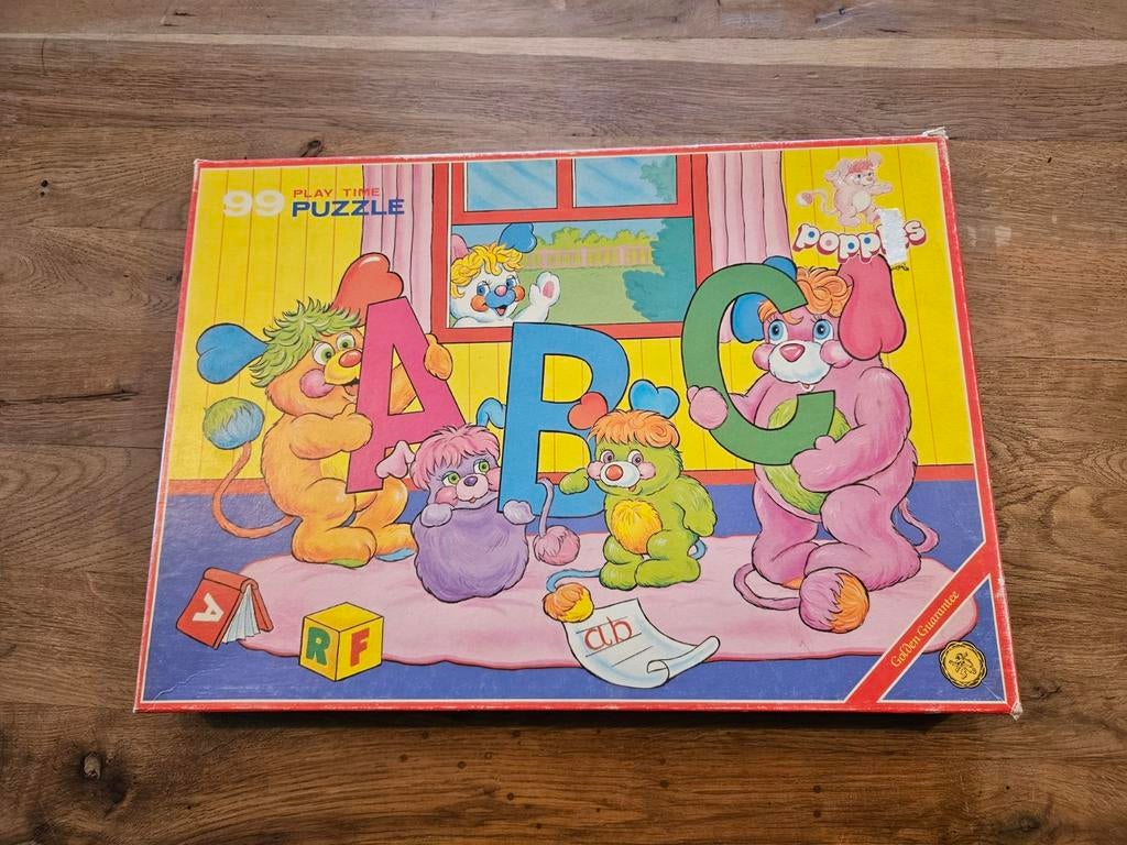 Vintage Playtime Popples Puzzel 99 stukjes, Ophalen of Verzenden, Meer dan 50 stukjes, Gebruikt, 6 jaar of ouder