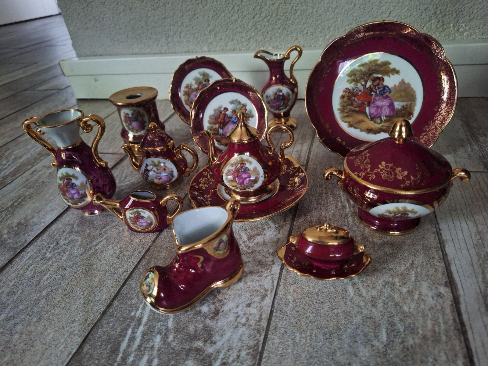 Limoges Porseleinen Miniatuur servies  puntgaaf!, Ophalen