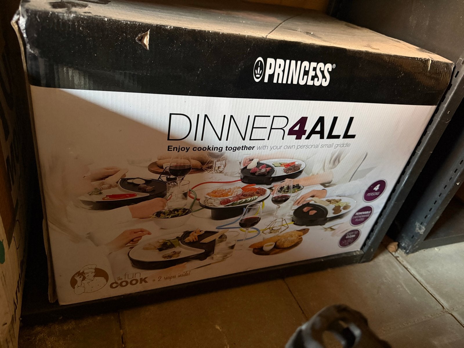 Princess Dinner4All - Persoonlijke Grill voor 4 Personen, Witgoed en Apparatuur, Gourmetstellen, Ophalen, Nieuw, 4 t/m 7 personen