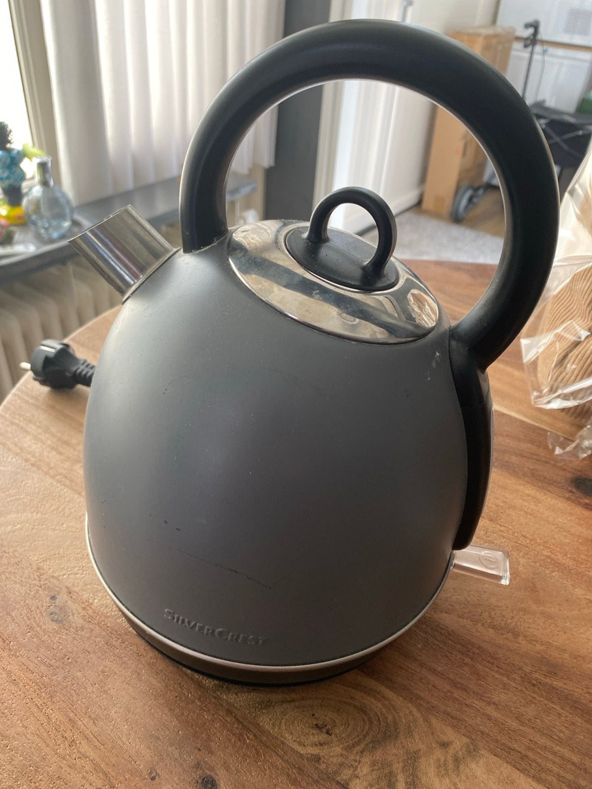 SilverCrest Waterkoker SWKC 3000 E3 - Grijs, Witgoed en Apparatuur, Waterkokers, 1 tot 2 liter, Ophalen of Verzenden, Gebruikt