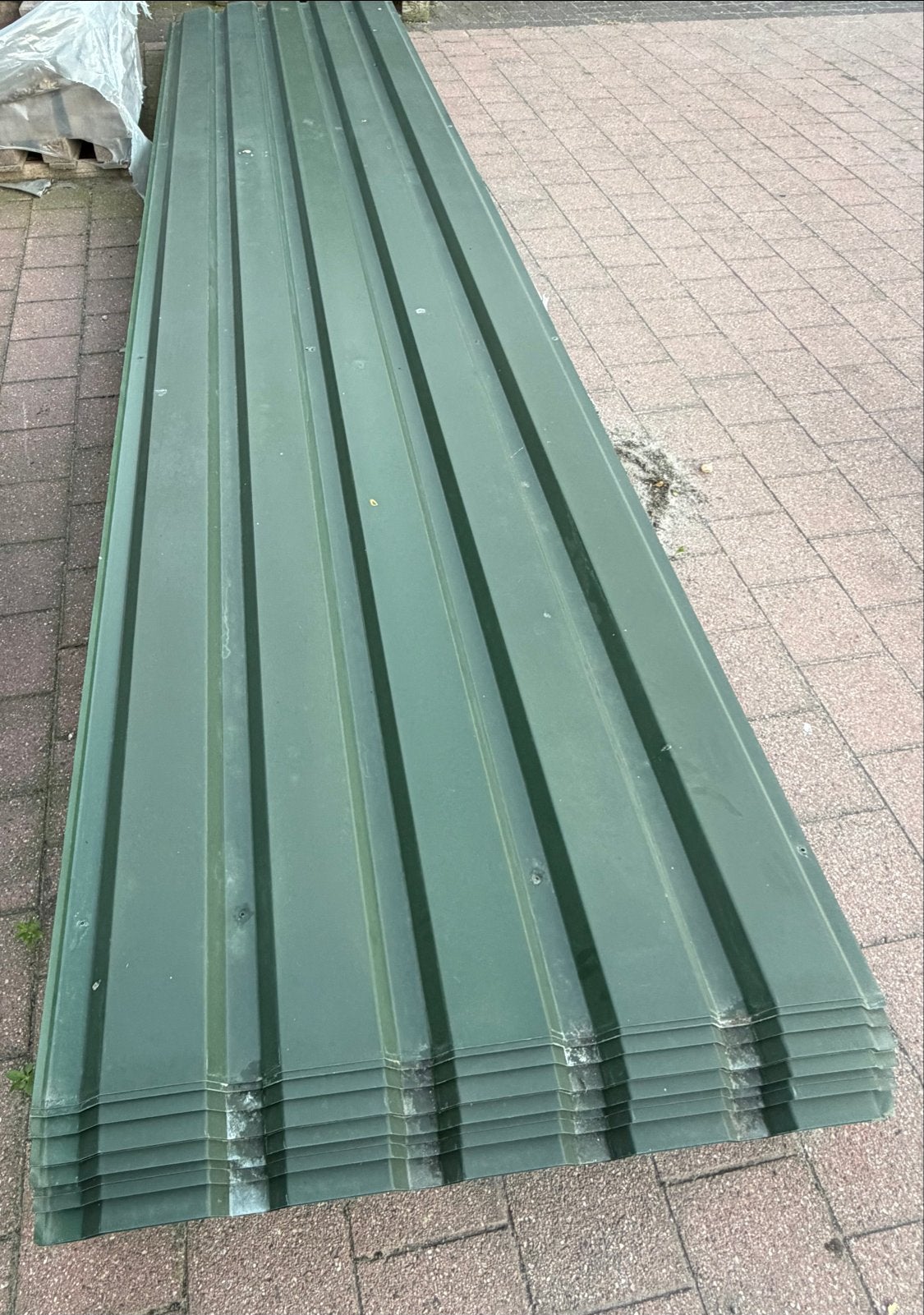 Groene gebruikte damwandplaten, nog in goede staat (ca. 40 s, Gebruikt, Overige kleuren, Ophalen of Verzenden, 15 m² of meer