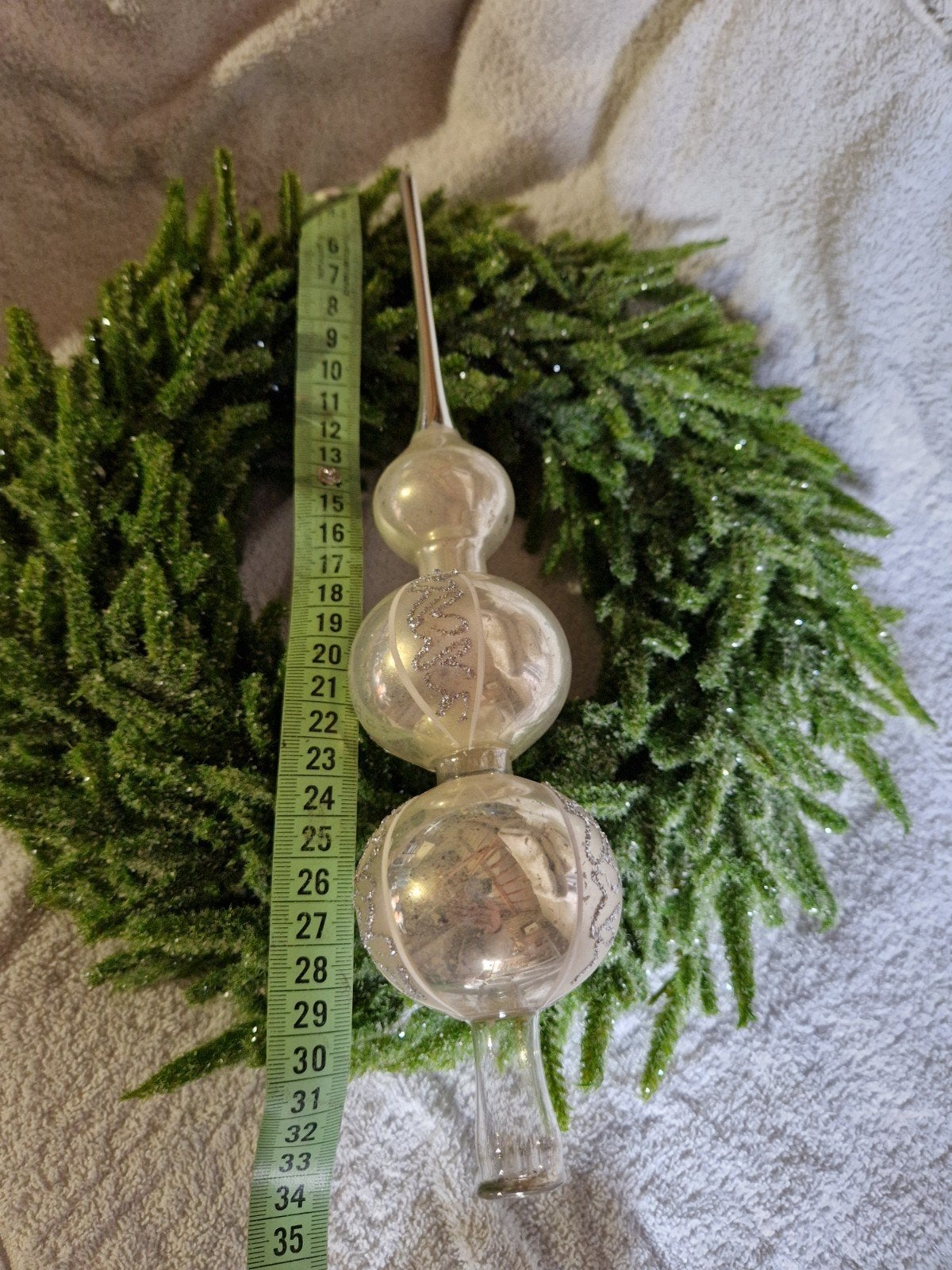 BROCANTE GLAZEN KERSTBOOMPIEK, Diversen, Ophalen of Verzenden