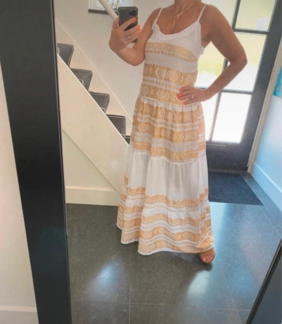 Be You, snoepje van een maxi jurk, XS/S, Wit, Nieuw, Ophalen of Verzenden, Maat 36 (S)