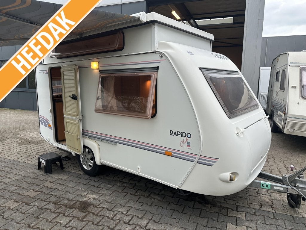 Rapido Evolution 31T HEFDAK-ENKELBED-LUIFEL!!, Caravans en Kamperen, Schokbreker, Standaardzit, Tot en met 2, Bedrijf