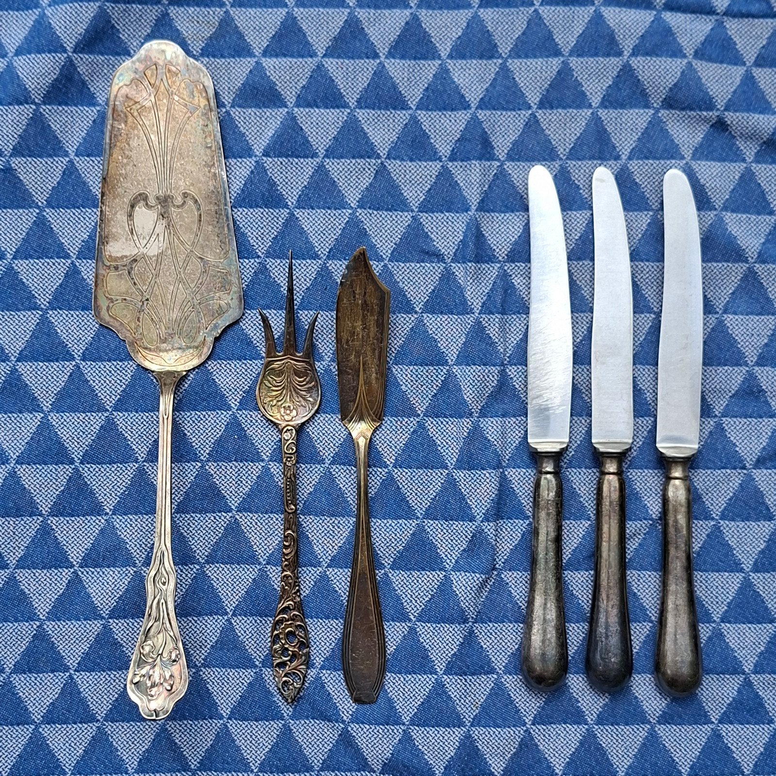 Verzilverd Vintage Bestekset - Diverse Stukken, Ophalen of Verzenden