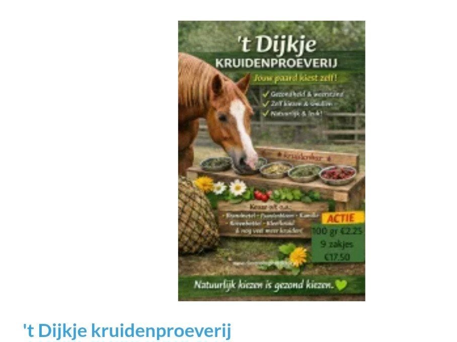 't Dijkje kruidenproeverij 9x100gram, Dieren en Toebehoren, Dierenvoeding, Ophalen of Verzenden, Vee