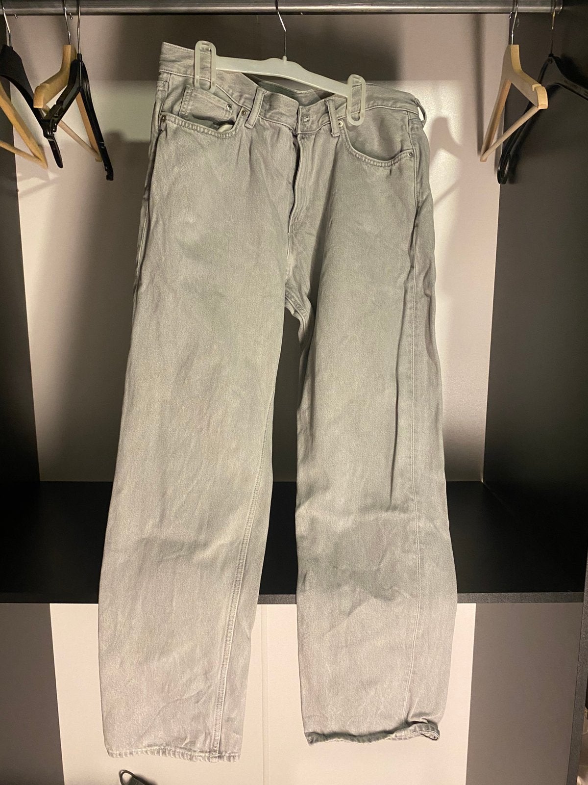 H&M Broek, Ophalen of Verzenden, Gedragen, Maat 52/54 (L), Grijs