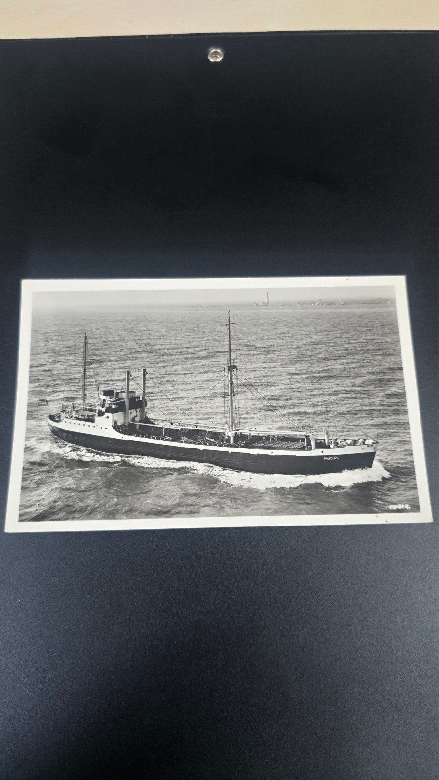 Zwart-wit foto van de Motor Vessel 'Phileta', Ophalen of Verzenden, Gebruikt, Motorboot, Kaart, Foto of Prent
