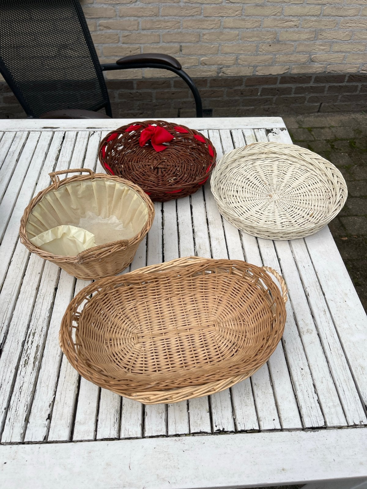 4 rieten manden - gratis af te halen, Ophalen, Gebruikt, Landelijk, Natuurlijk materiaal