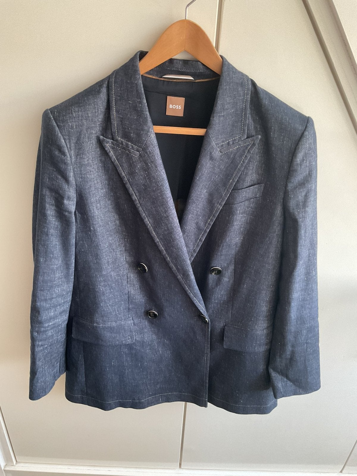 BOSS dames spijker colbert maat 38, Maat 38/40 (M), Blauw, Ophalen of Verzenden, Zo goed als nieuw