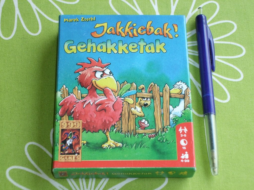 Jakkiebak! - Gehakketak - een vrolijk reactiespel, Vijf spelers of meer, Ophalen of Verzenden, Zo goed als nieuw