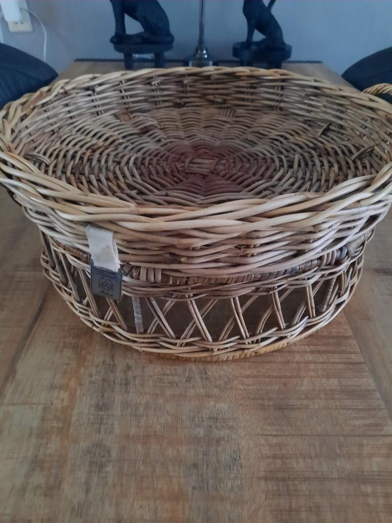 Riviera maison rattan fruitmand, Ophalen, Rond, Riet