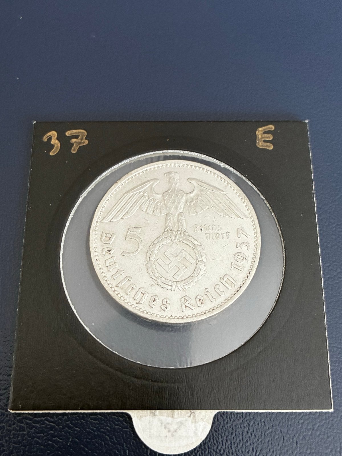 Zilveren 5 Reichsmark munt 1937 E - Duitsland, Ophalen of Verzenden, Duitsland, Losse munt, Zilver