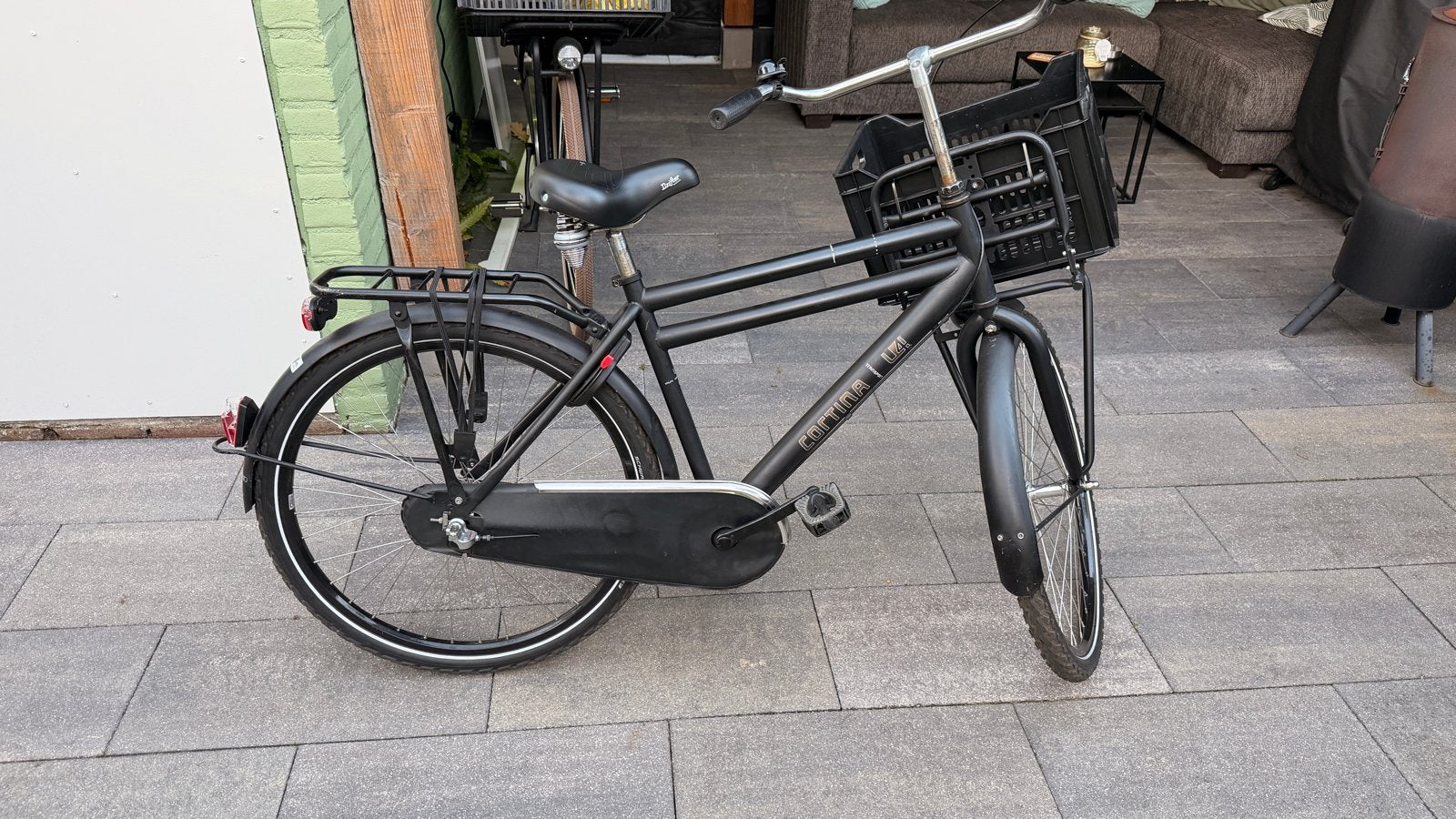 Jongensfiets 26 inch met 3 versnellingen en krat, Gebruikt, Versnellingen, Minder dan 49 cm, Ophalen