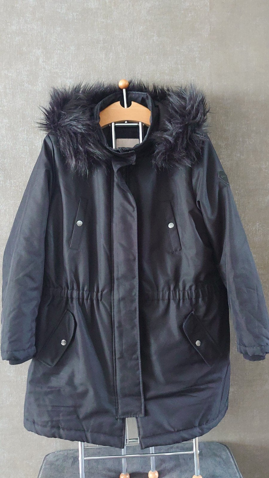 zwarte winterjas Only, Kleding | Dames, Zwart, Maat 46/48 (XL) of groter, Ophalen of Verzenden, Zo goed als nieuw