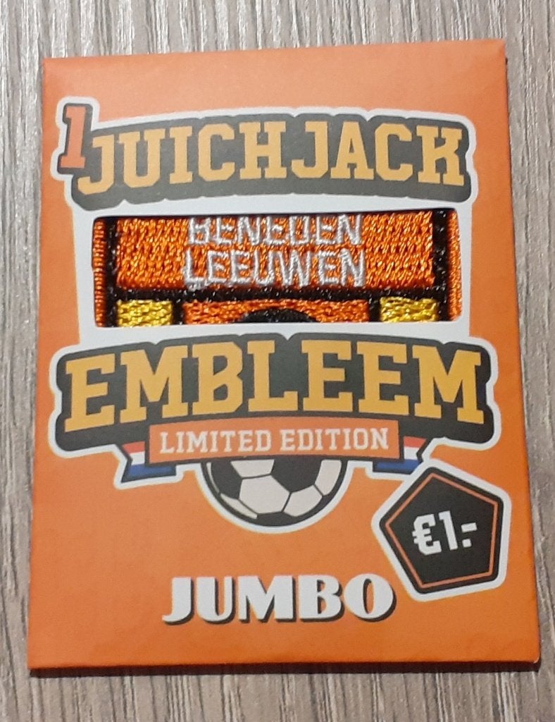 Jumbo Juich Jack Limited Edition embleem Beneden-Leeuwen, Verzamelen, Supermarktacties, Jumbo, Verzenden