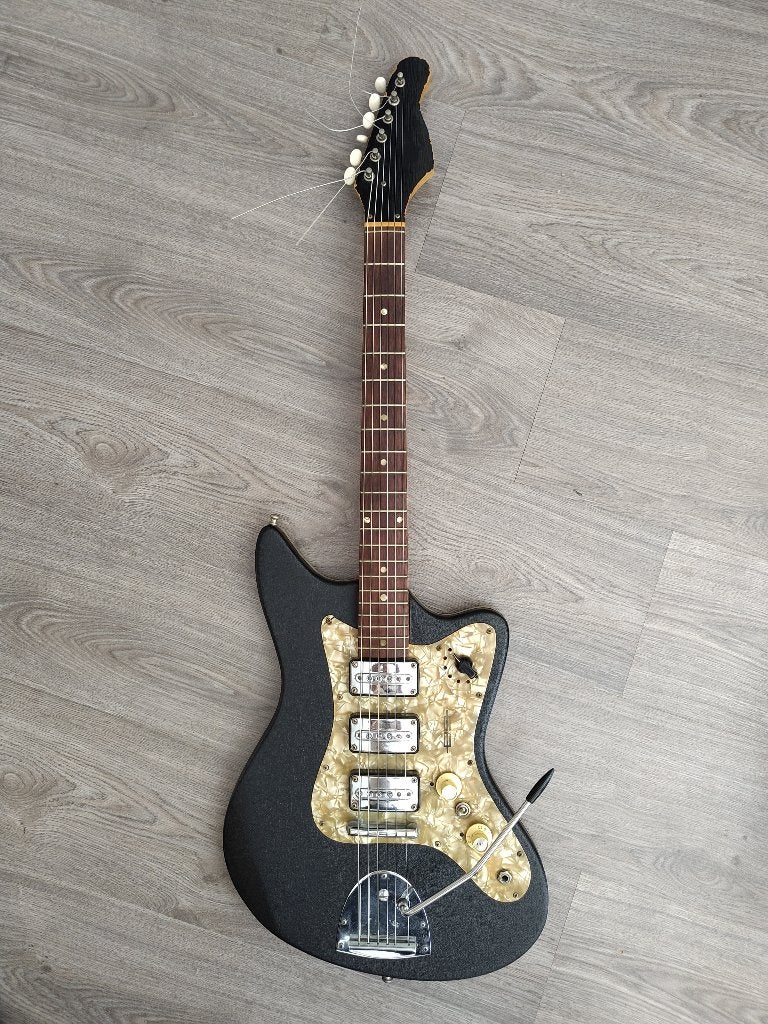 Egmond Typhoon 3V elektrische hollow body gitaar ca. 1965, Ophalen, Gebruikt, Hollow body, Overige merken