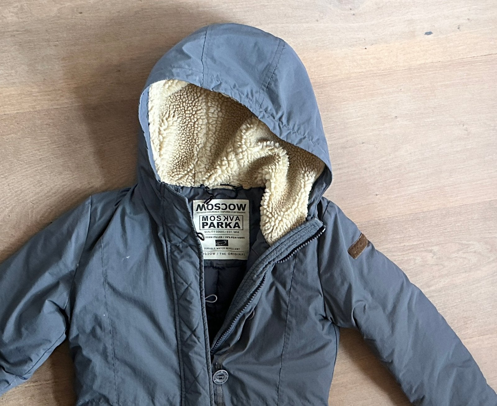 ZGAN Grijze Moscow Parka maat XS - heel leuk!, Kleding | Dames, Jassen | Winter, Ophalen of Verzenden, Zo goed als nieuw, Maat 34 (XS) of kleiner