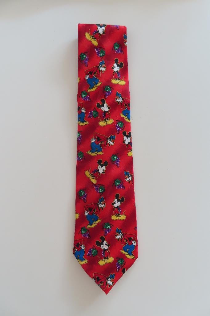 Stropdas Rood Disney Mickey Mouse Goofy (3833), Kleding | Heren, Stropdassen, Zo goed als nieuw, Met patroon, Rood, Ophalen of Verzenden