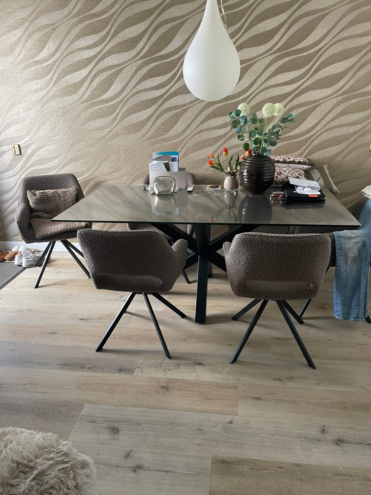 Eetkamer tafel 100x180cm, Ophalen, 200 cm of meer, 50 tot 100 cm, Zo goed als nieuw
