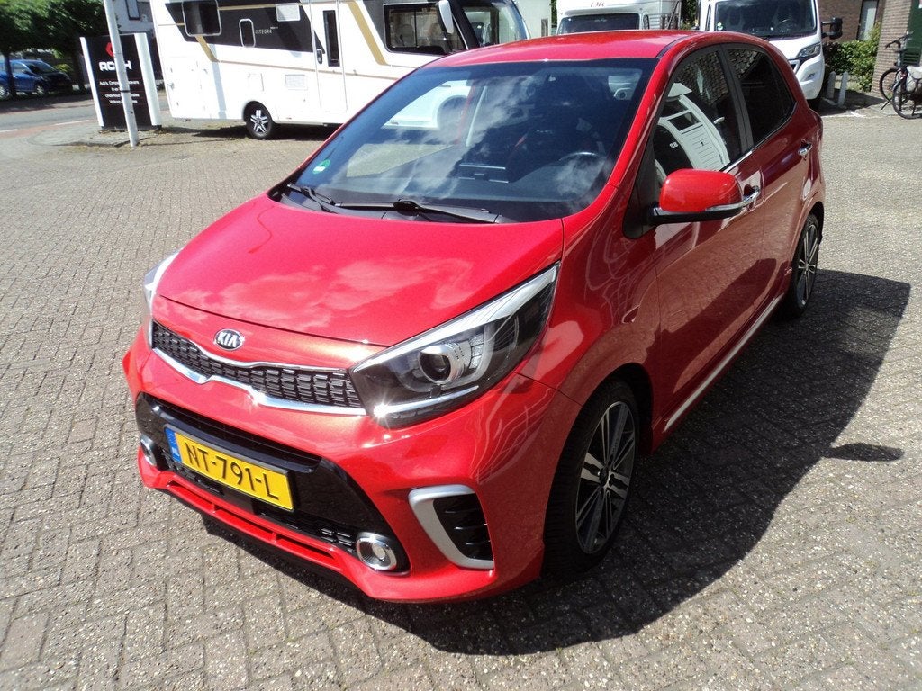 Kia Picanto 1.2 CVVT GT-Line Cruise Navi Camera Stoel/Stuur, Auto's, Voorwielaandrijving, 839 kg, 4 cilinders, Bedrijf