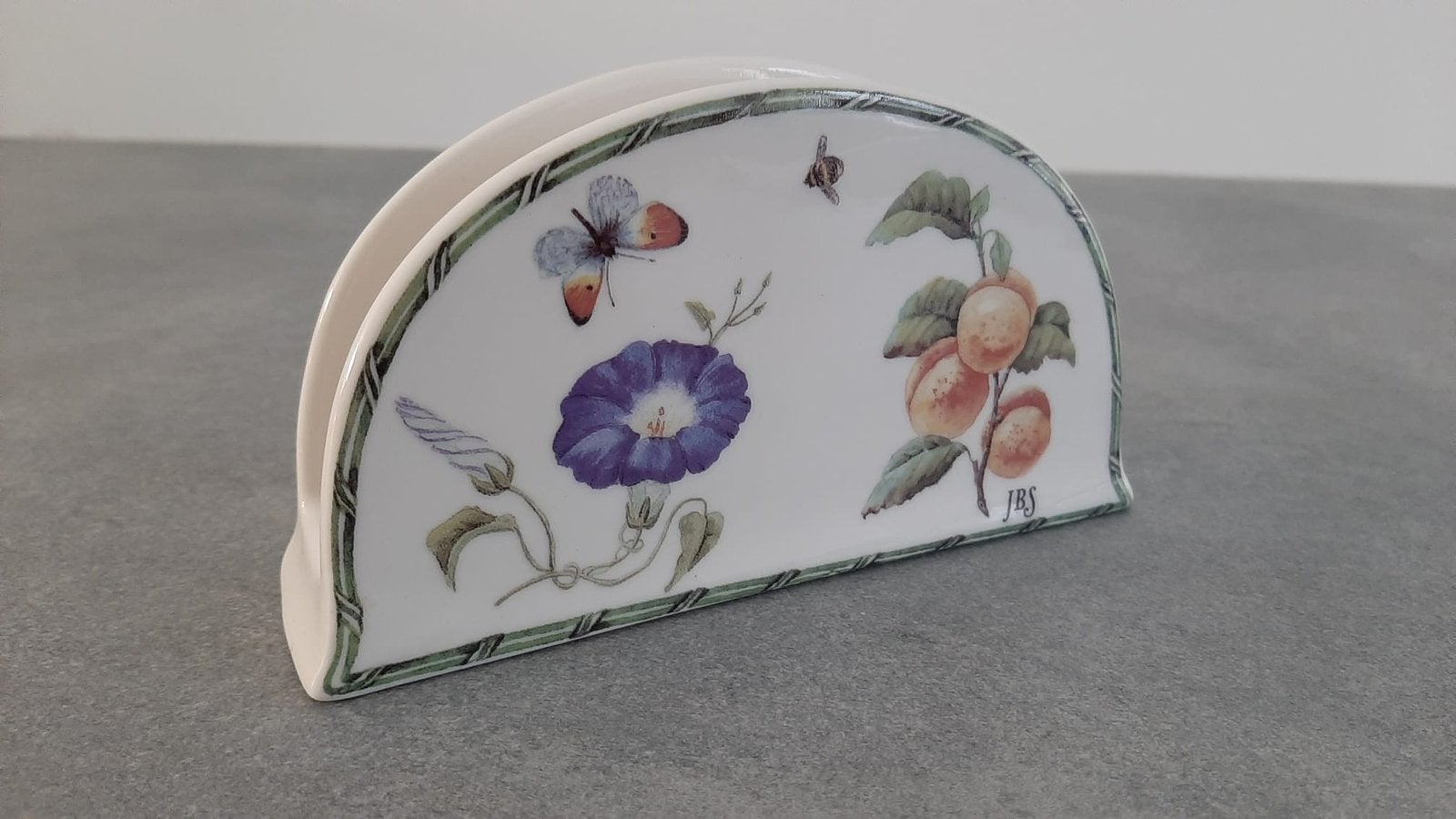 Servethouder Janneke Brinkman fruit flowers jbs, Ophalen of Verzenden, Zo goed als nieuw, Porselein, Overige stijlen