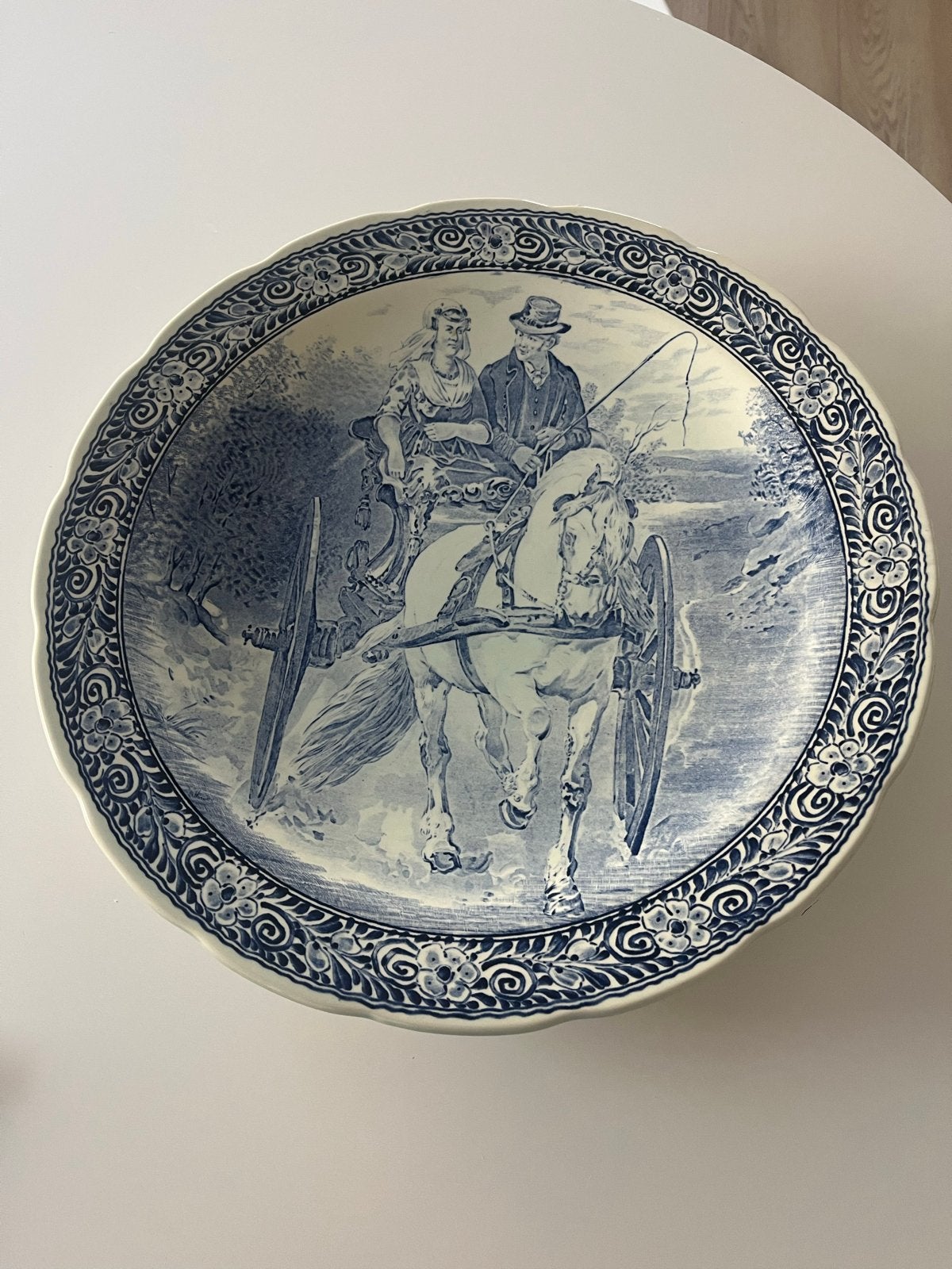 Antiek Delfts Blauw Wandbord - Royal Boch Belgium, Verzenden