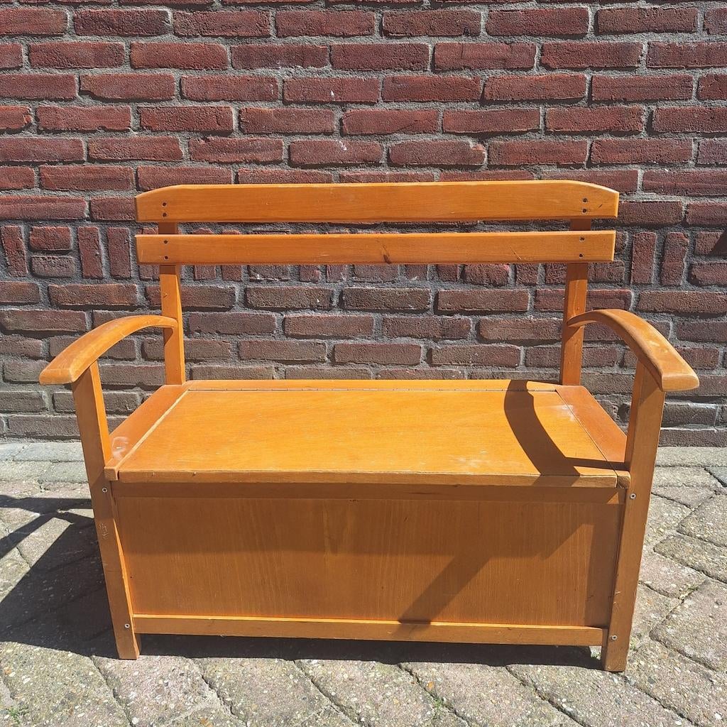 Houten klepbankje, Kinderen en Baby's, Kinderkamer | Tafels en Stoelen, Ophalen